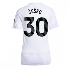 Echipament fotbal Manchester United Benjamin Sesko #30 Tricou Deplasare 2025-26 pentru femei mânecă scurtă
