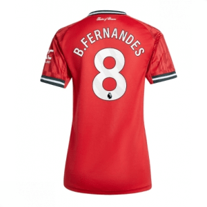 Echipament fotbal Manchester United Bruno Fernandes #8 Tricou Acasa 2025-26 pentru femei mânecă scurtă