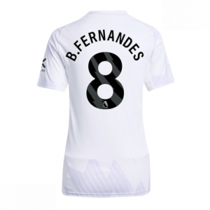 Echipament fotbal Manchester United Bruno Fernandes #8 Tricou Deplasare 2025-26 pentru femei mânecă scurtă