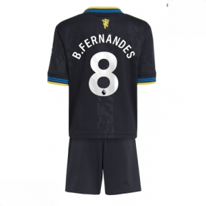 Echipament fotbal Manchester United Bruno Fernandes #8 Tricou Treilea 2025-26 pentru copii + șort