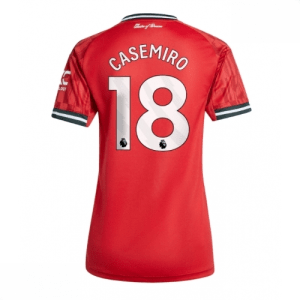 Echipament fotbal Manchester United Casemiro #18 Tricou Acasa 2025-26 pentru femei mânecă scurtă