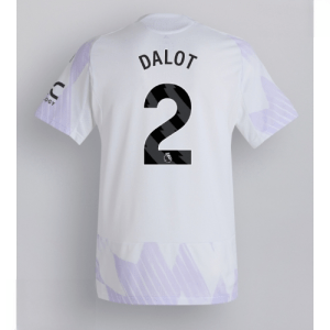 Echipament fotbal Manchester United Diogo Dalot #2 Tricou Deplasare 2025-26 pentru bărbați