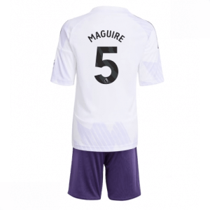 Echipament fotbal Manchester United Harry Maguire #5 Tricou Deplasare 2025-26 pentru copii + șort