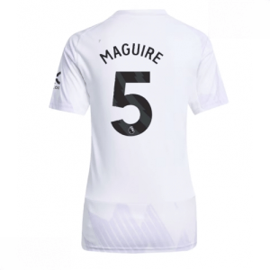 Echipament fotbal Manchester United Harry Maguire #5 Tricou Deplasare 2025-26 pentru femei mânecă scurtă