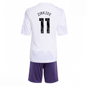 Echipament fotbal Manchester United Joshua Zirkzee #11 Tricou Deplasare 2025-26 pentru copii + șort