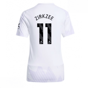 Echipament fotbal Manchester United Joshua Zirkzee #11 Tricou Deplasare 2025-26 pentru femei mânecă scurtă