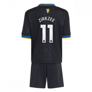 Echipament fotbal Manchester United Joshua Zirkzee #11 Tricou Treilea 2025-26 pentru copii + șort