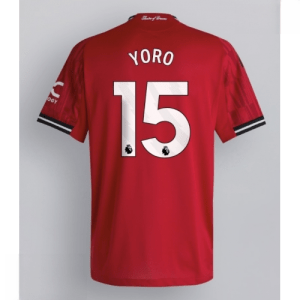 Echipament fotbal Manchester United Leny Yoro #15 Tricou Acasa 2025-26 pentru bărbați