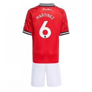 Echipament fotbal Manchester United Lisandro Martinez #6 Tricou Acasa 2025-26 pentru copii + șort