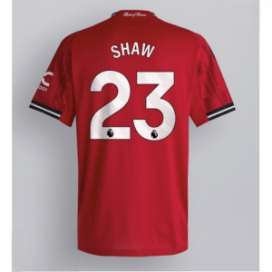 Echipament fotbal Manchester United Luke Shaw #23 Tricou Acasa 2025-26 pentru bărbați