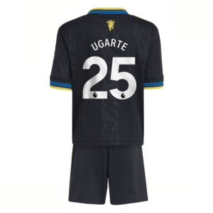 Echipament fotbal Manchester United Manuel Ugarte #25 Tricou Treilea 2025-26 pentru copii + șort