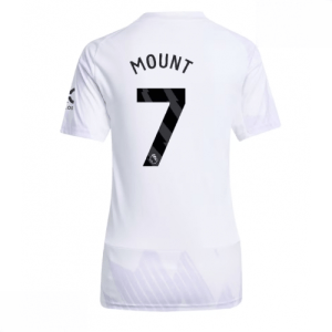Echipament fotbal Manchester United Mason Mount #7 Tricou Deplasare 2025-26 pentru femei mânecă scurtă
