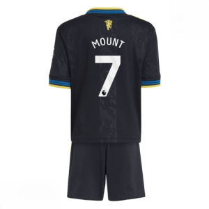 Echipament fotbal Manchester United Mason Mount #7 Tricou Treilea 2025-26 pentru copii + șort