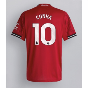 Echipament fotbal Manchester United Matheus Cunha #10 Tricou Acasa 2025-26 pentru bărbați