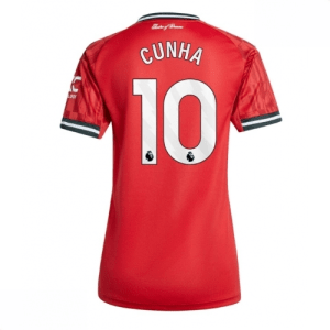Echipament fotbal Manchester United Matheus Cunha #10 Tricou Acasa 2025-26 pentru femei mânecă scurtă
