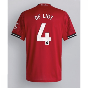 Echipament fotbal Manchester United Matthijs de Ligt #4 Tricou Acasa 2025-26 pentru bărbați