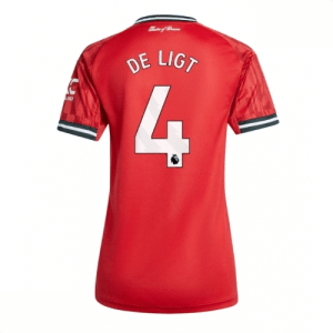 Echipament fotbal Manchester United Matthijs de Ligt #4 Tricou Acasa 2025-26 pentru femei mânecă scurtă