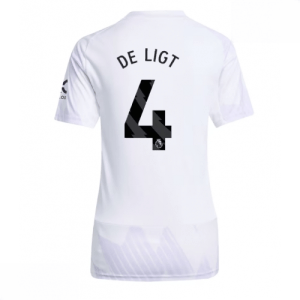 Echipament fotbal Manchester United Matthijs de Ligt #4 Tricou Deplasare 2025-26 pentru femei mânecă scurtă