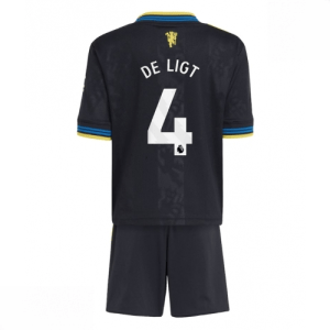 Echipament fotbal Manchester United Matthijs de Ligt #4 Tricou Treilea 2025-26 pentru copii + șort