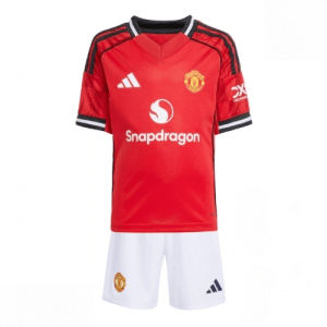Echipament fotbal Manchester United Tricou Acasa 2025-26 pentru copii + șort