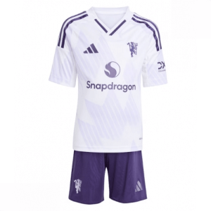 Echipament fotbal Manchester United Tricou Deplasare 2025-26 pentru copii + șort