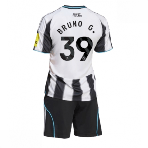 Echipament fotbal Newcastle United Bruno Guimaraes #39 Tricou Acasa 2025-26 pentru copii set