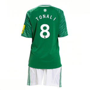 Echipament fotbal Newcastle United Sandro Tonali #8 Tricou Deplasare 2025-26 pentru copii set
