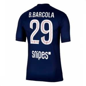 Echipament fotbal Paris Saint-Germain PSG Bradley Barcola #29 Tricou Acasa 2025-26 pentru bărbați