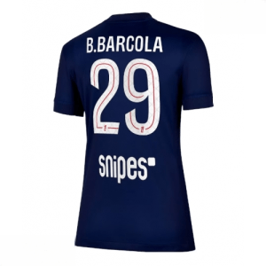 Echipament fotbal Paris Saint-Germain Bradley Barcola #29 Tricou Acasa 2025-26 pentru femei mânecă scurtă