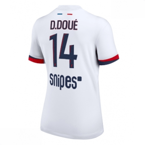 Echipament fotbal Paris Saint-Germain Desire Doue #14 Tricou Deplasare 2025-26 pentru femei mânecă scurtă