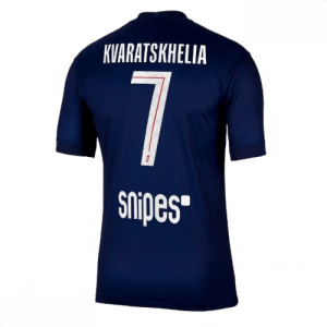 Echipament fotbal Paris Saint-Germain PSG Khvicha Kvaratskhelia #7 Tricou Acasa 2025-26 pentru bărbați