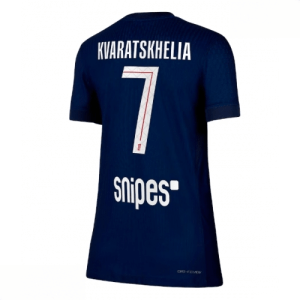 Echipament fotbal Paris Saint-Germain Khvicha Kvaratskhelia #7 Tricou Acasa 2025-26 pentru femei mânecă scurtă