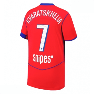 Echipament fotbal Paris Saint-Germain PSG Khvicha Kvaratskhelia #7 Tricou Treilea 2025-26 pentru bărbați