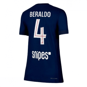 Echipament fotbal Paris Saint-Germain Lucas Beraldo #4 Tricou Acasa 2025-26 pentru femei mânecă scurtă