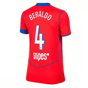 Echipament fotbal Paris Saint-Germain Lucas Beraldo #4 Tricou Treilea 2025-26 pentru femei mânecă scurtă