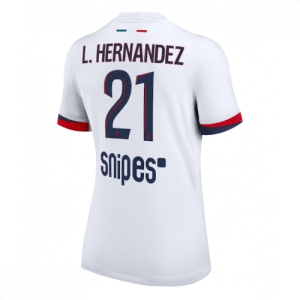 Echipament fotbal Paris Saint-Germain Lucas Hernandez #21 Tricou Deplasare 2025-26 pentru femei mânecă scurtă