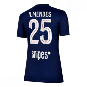 Echipament fotbal Paris Saint-Germain Nuno Mendes #25 Tricou Acasa 2025-26 pentru femei mânecă scurtă