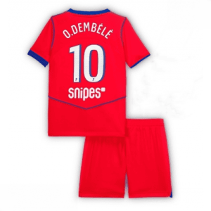 Echipament fotbal Paris Saint-Germain PSG Ousmane Dembele #10 Tricou Treilea 2025-26 pentru copii + pantaloni scurți
