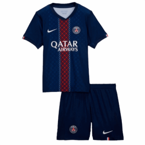 Echipament fotbal Paris Saint-Germain PSG Tricou Acasa 2025-26 pentru copii + pantaloni scurți