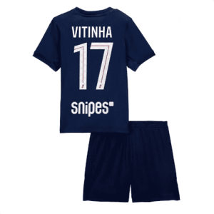 Echipament fotbal Paris Saint-Germain PSG Vitinha #17 Tricou Acasa 2025-26 pentru copii + pantaloni scurți