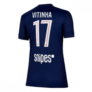 Echipament fotbal Paris Saint-Germain Vitinha #17 Tricou Acasa 2025-26 pentru femei mânecă scurtă