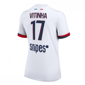 Echipament fotbal Paris Saint-Germain Vitinha #17 Tricou Deplasare 2025-26 pentru femei mânecă scurtă