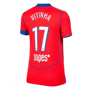 Echipament fotbal Paris Saint-Germain Vitinha #17 Tricou Treilea 2025-26 pentru femei mânecă scurtă