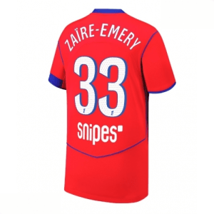Echipament fotbal Paris Saint-Germain PSG Warren Zaire-Emery #33 Tricou Treilea 2025-26 pentru bărbați