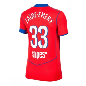 Echipament fotbal Paris Saint-Germain Warren Zaire-Emery #33 Tricou Treilea 2025-26 pentru femei mânecă scurtă