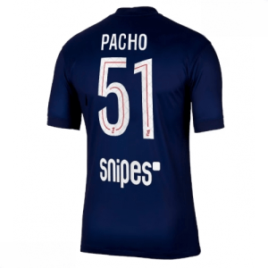 Echipament fotbal Paris Saint-Germain PSG Willian Pacho #51 Tricou Acasa 2025-26 pentru bărbați
