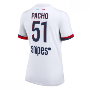 Echipament fotbal Paris Saint-Germain Willian Pacho #51 Tricou Deplasare 2025-26 pentru femei mânecă scurtă