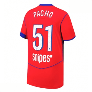 Echipament fotbal Paris Saint-Germain PSG Willian Pacho #51 Tricou Treilea 2025-26 pentru bărbați