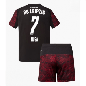 Echipament fotbal RB Leipzig Antonio Nusa #7 Tricou Treilea 2025-26 pentru copii şi pantaloni