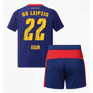 Echipament fotbal RB Leipzig David Raum #22 Tricou Deplasare 2025-26 pentru copii şi pantaloni